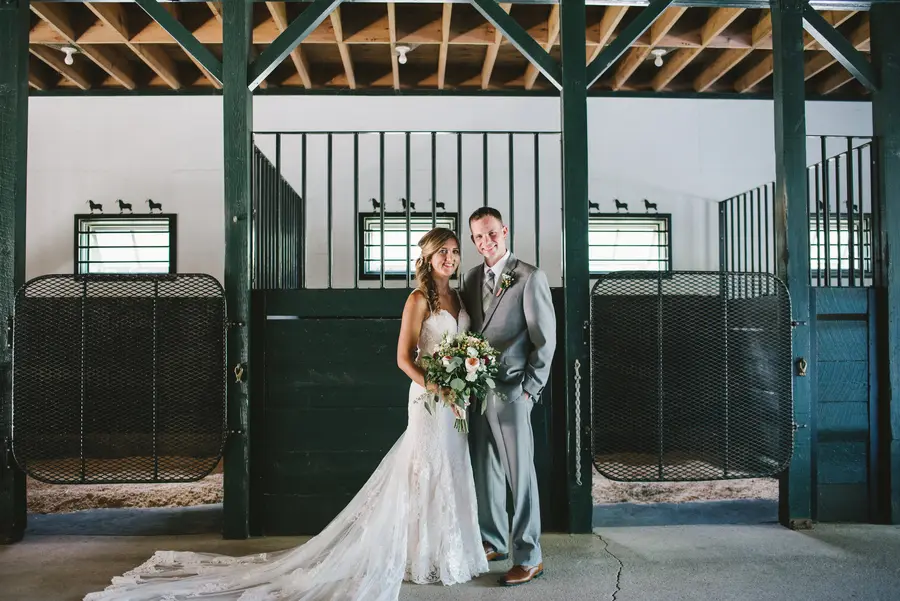 Couple in the stable aisle