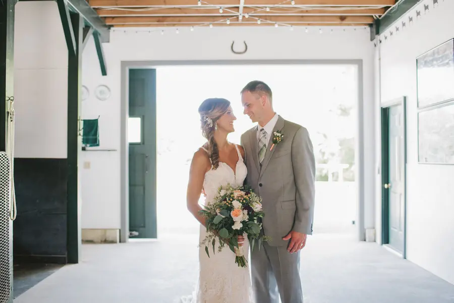 Couple at the barn doors